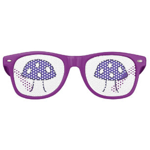 Lunettes De Fête Retro Rétros nuances de partie de champignon pourpre