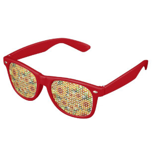Lunettes De Fête Retro Rêve Floral, Art Fractal Moderne Abstrait Fleur