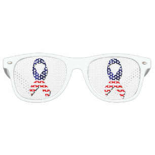 Lunettes De Fête Retro Ribbon USA
