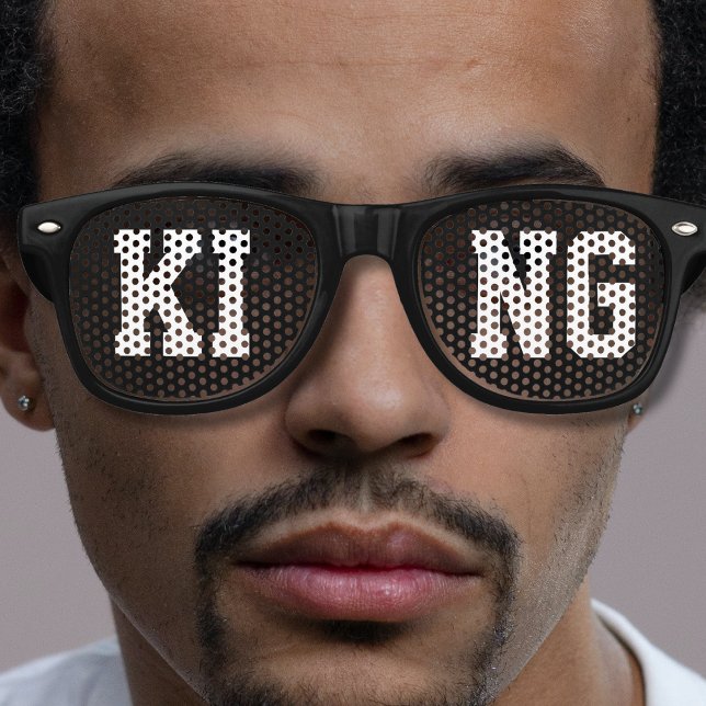 Lunettes De Fête Retro Roi noir (black king retro sunglasses for men)