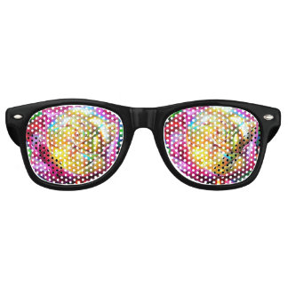 Lunettes De Fête Retro Rose arc-en-ciel psychédélique