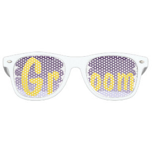 Lunettes De Fête Retro Rose lavande violet couleur ombre mariage Groom