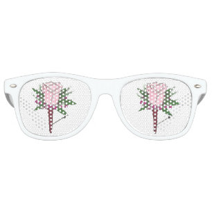Lunettes De Fête Retro Rose rose Mariage Prom Boutonniere Flower