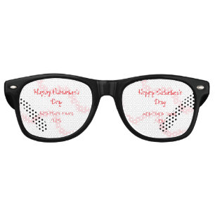 Lunettes De Fête Retro Rouge lignes de paillettes joyeuse Saint-Valentin