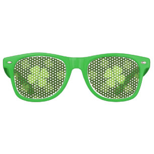 LUNETTES DE FÊTE RETRO SAINT PATRICKS QUATRE FEUILLES DE FLEUVE RETRO LUN