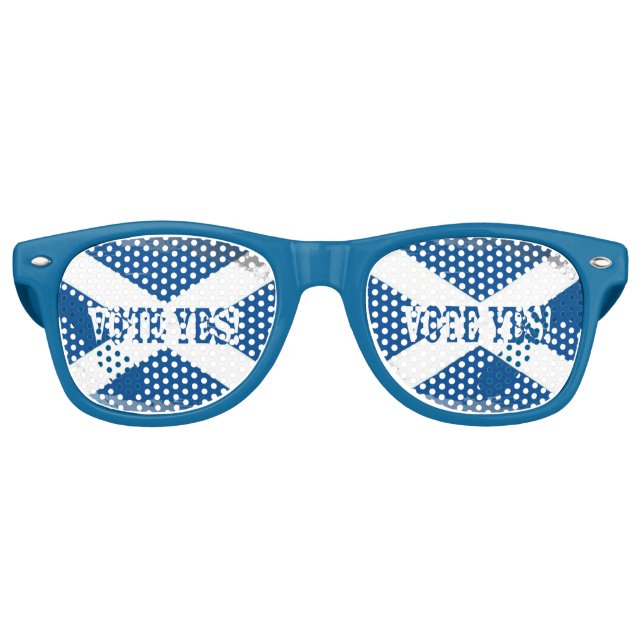 Lunettes De Fête Retro Saltire Vote Oui ! (Devant)