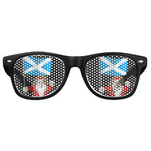 Lunettes De Fête Retro Santa Claus Avec L'Enseigne De L'Ecosse