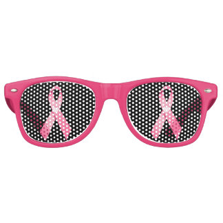 Lunettes De Fête Retro Sensibilisation au cancer du sein teintes rose