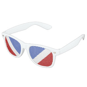 Lunettes De Fête Retro Seules les couleurs rouge & bleu + vos idées