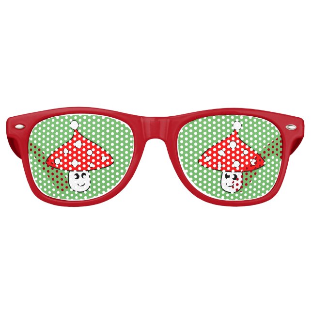 Lunettes De Fête Retro Shades de la fête du champignon Santa Hat (Devant)