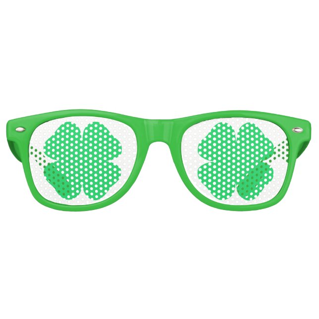 Lunettes De Fête Retro Shamrock de la Saint Patrick (Devant)