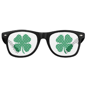 Lunettes De Fête Retro Shamrock Luck St Patrick's Day Celebration