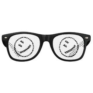 Lunettes De Fête Retro ㋛ Shi Kana Katakana Smiling Emoji / Emoticon