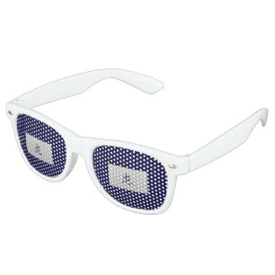 Lunettes De Fête Retro Signe chinois zodiaque bleu tigre