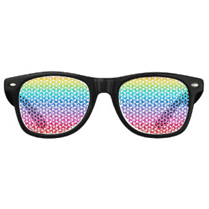 Lunettes De Fête Retro Sirène arc-en-ciel colorée