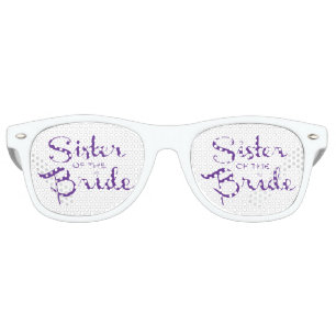 Lunettes De Fête Retro Sister Script Purple