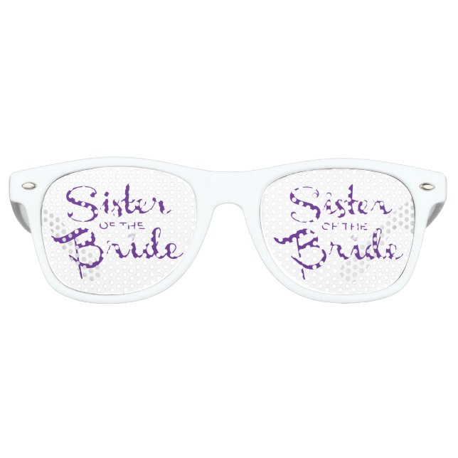 Lunettes De Fête Retro Sister Script Purple (Devant)