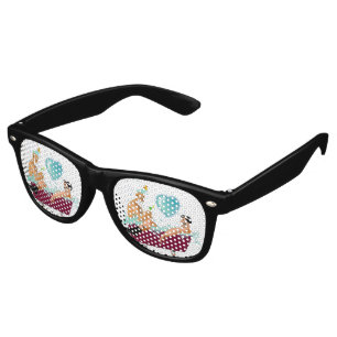 Lunettes De Fête Retro SlipperyJoe's deux gays hommes aiment la baignoire