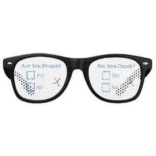 Lunettes De Fête Retro SlipperyJoe's êtes-vous ivre humouristique légèrem