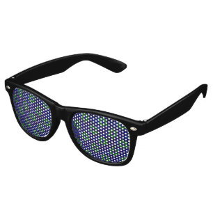Lunettes De Fête Retro SlipperyJoe's Hanukkah rangées vertes Étoiles de D