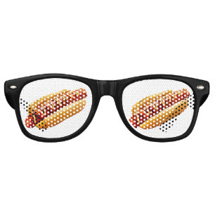 Lunettes De Fête Retro SlipperyJoe's Hotdog viande hachée grill