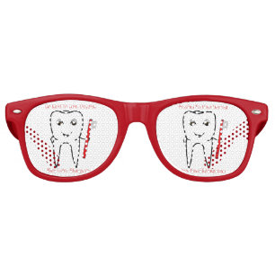 Lunettes De Fête Retro Soyez aimable avec votre dentiste drôle