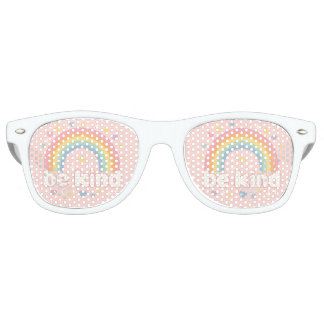 Lunettes De Fête Retro Soyez Gentil – Arc-en-Ciel Pastel Positivité
