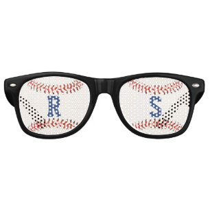 Lunettes De Fête Retro Sport de baseball Softball Monogramme