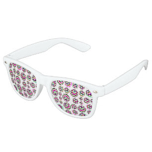 Lunettes De Fête Retro Spots psychiques colorés + votre arrière - plan &
