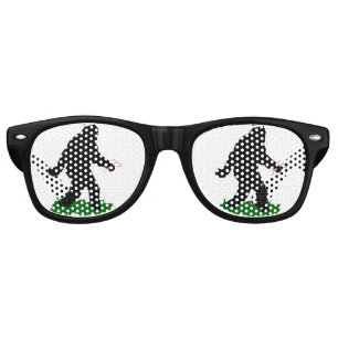 Lunettes De Fête Retro Squatch de Noël - Squatchin' avec des cannes de bo