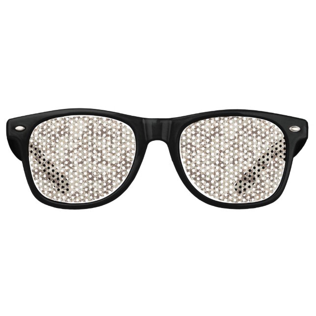 Lunettes De Fête Retro Style désert Camouflage numérique en pixel beige (Devant)