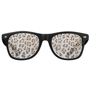 Lunettes De Fête Retro Stylish leopard cheetah tirage de fourrure motif f