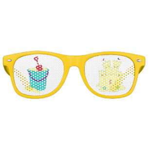 Lunettes De Fête Retro Summer Sand Castle Bucket Pail Beach Party