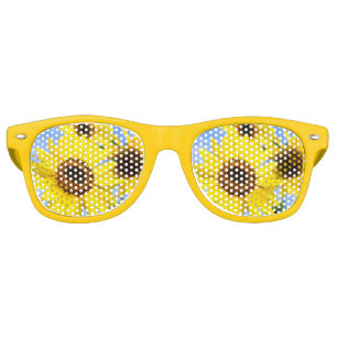 Lunettes De Fête Retro Sunflower d'été