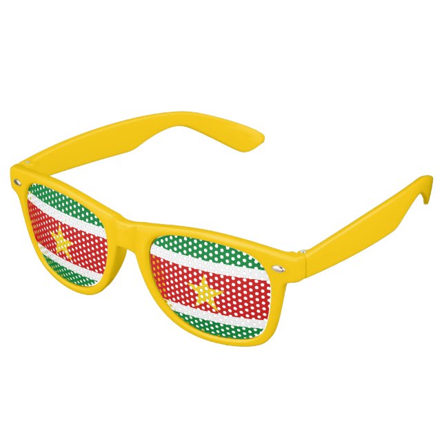Lunettes De Fête Retro Suriname Flag (Angulaire)