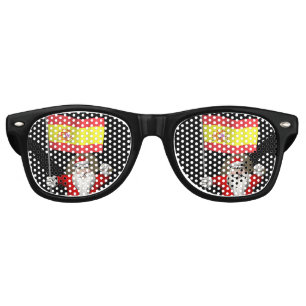 Lunettes De Fête Retro Sweet Papá Noel Waving La Rojigualda