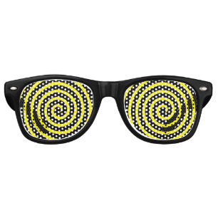Lunettes De Fête Retro Swirl hypnotique