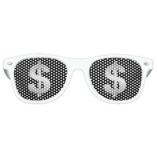 Lunettes De Fête Retro Symbole du dollar