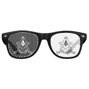 Lunettes De Fête Retro Symbole franc-maçonnerie