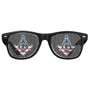 Lunettes De Fête Retro Symbole Freemasonic des États-Unis