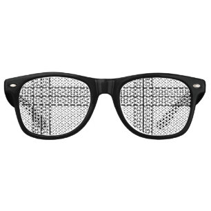 Lunettes De Fête Retro Symbole Keffiyeh de la Palestine Motif de résistan