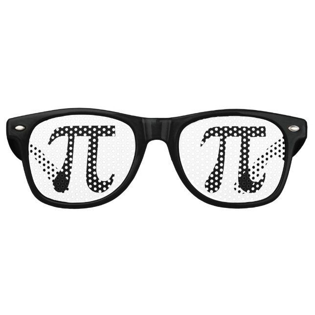 Lunettes De Fête Retro Symbole Pi (Devant)