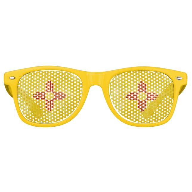 Lunettes De Fête Retro SYMBOLE Zia Indian Red Sun (Devant)