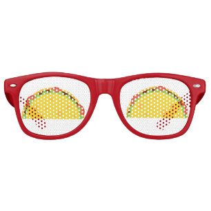 Lunettes De Fête Retro Taco Funny Tex Mex Nuances alimentaires