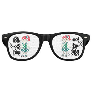 Lunettes De Fête Retro TAP Dance Considérant Costume Tapdance Vert Noir