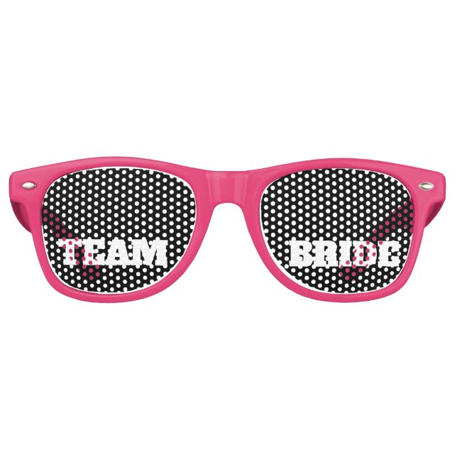 Lunettes De Fête Retro Team Bride Mariage Bachelorette Party (Devant)