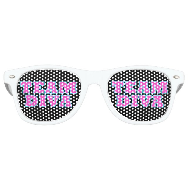 Lunettes De Fête Retro "Team Diva" (Devant)