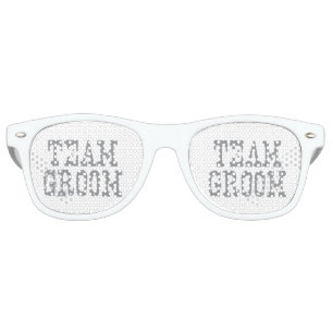 Lunettes De Fête Retro Team Groom Western Grey