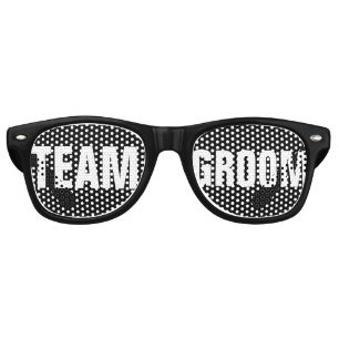 Lunettes De Fête Retro Teintes de la fête Team Groom