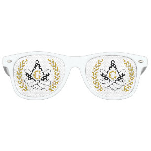 Lunettes De Fête Retro Teintes de poker maçonnique